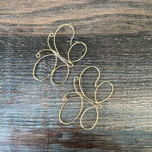 Butterfly wire earring